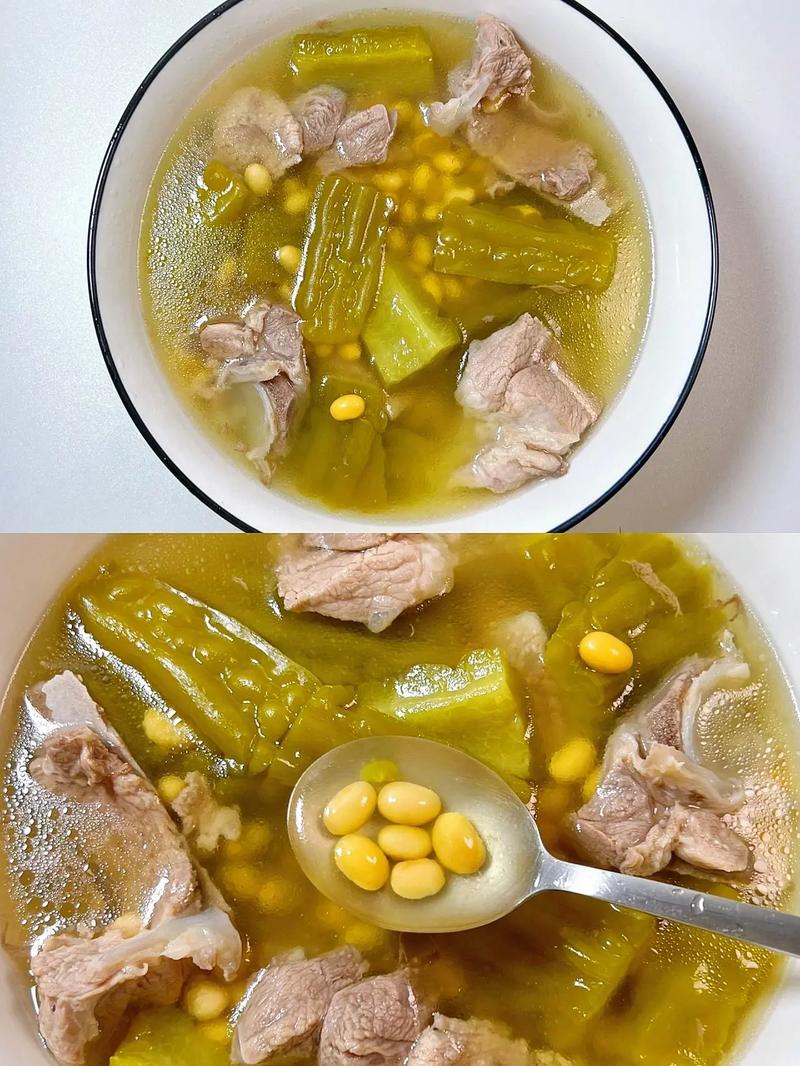 The characteristics of bitter melon and spareribs soup